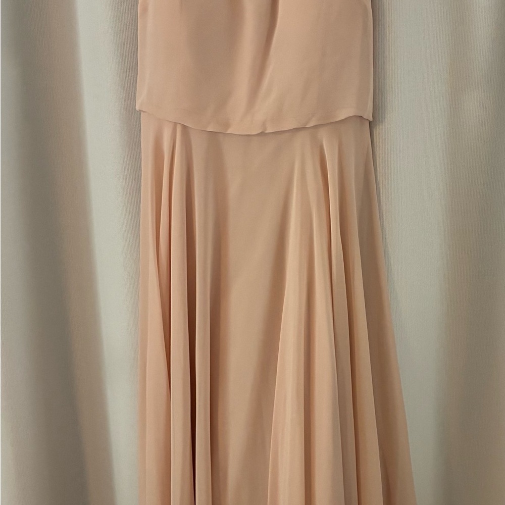 Jenny Yoo Blush Strapless Maxi Dress